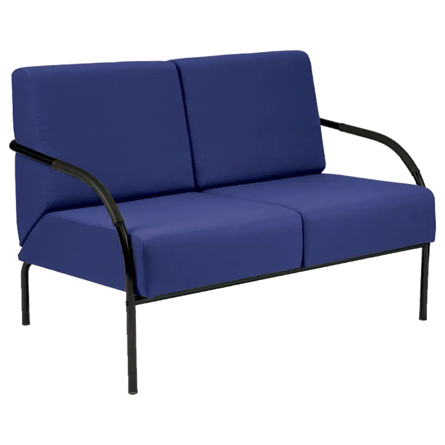 SPA 2 černý lak, látka SUE S 9 - látka tmavě modrá